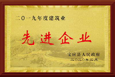 2019年建筑业先进企业